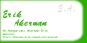 erik akerman business card